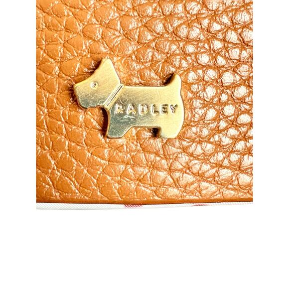 Radley London Leather Crossbody Bag - Soft Caramel Brown Pebbled Leather - Sz M - Picture 14 of 14